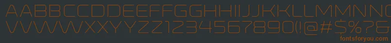 RonduitcapitalsLight-fontti – ruskeat fontit mustalla taustalla