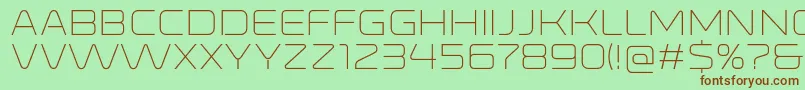 RonduitcapitalsLightフォントについての詳細 フォントRonduitcapitalsLight – 緑の背景に茶色のフォント