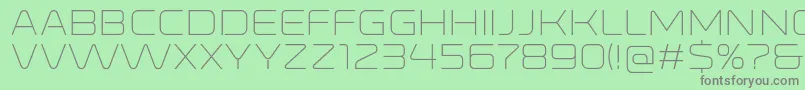 RonduitcapitalsLightフォントについての詳細 フォントRonduitcapitalsLight – 緑の背景に灰色の文字