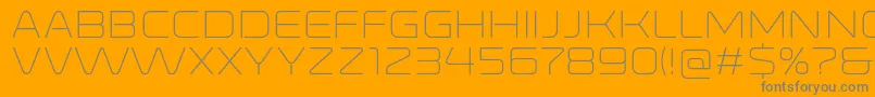 Lisätietoja RonduitcapitalsLight-fontista RonduitcapitalsLight-fontti – harmaat kirjasimet oranssilla taustalla