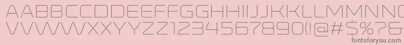 RonduitcapitalsLight Font – Gray Fonts on Pink Background