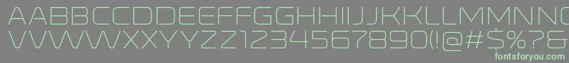 RonduitcapitalsLight-Schriftart – Grüne Schriften auf grauem Hintergrund
