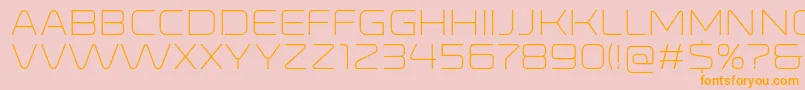 RonduitcapitalsLight Font – Orange Fonts on Pink Background