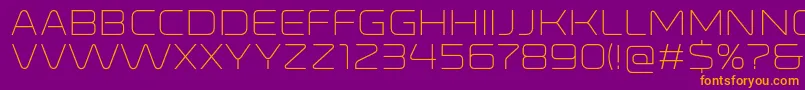 fuente RonduitcapitalsLight – Fuentes Naranjas Sobre Fondo Morado