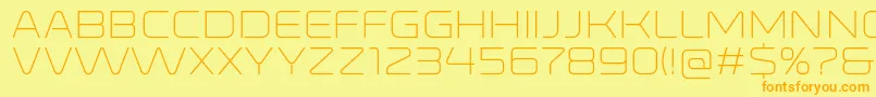 Шрифт RonduitcapitalsLight – оранжевые шрифты на жёлтом фоне