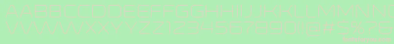 RonduitcapitalsLight Font – Pink Fonts on Green Background