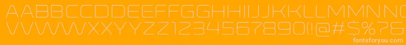 Шрифт RonduitcapitalsLight – розовые шрифты на оранжевом фоне