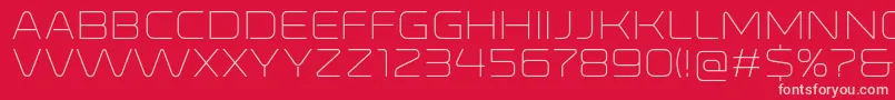 RonduitcapitalsLight Font – Pink Fonts on Red Background