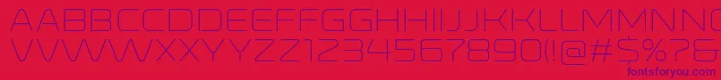 RonduitcapitalsLight Font – Purple Fonts on Red Background