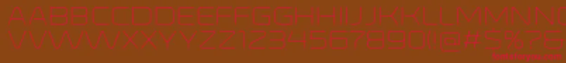 RonduitcapitalsLight Font – Red Fonts on Brown Background