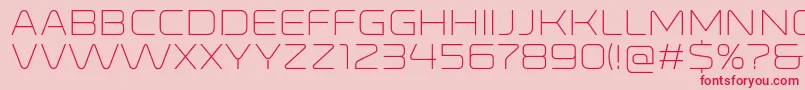 RonduitcapitalsLight Font – Red Fonts on Pink Background