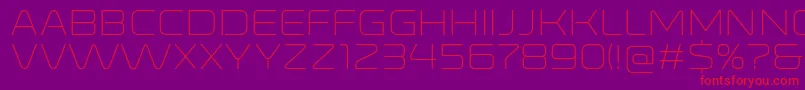 Więcej informacji o czcionce RonduitcapitalsLight Czcionka RonduitcapitalsLight – czerwone czcionki na fioletowym tle