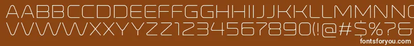 フォントRonduitcapitalsLight – 茶色の背景に白い文字