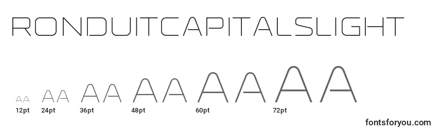 RonduitcapitalsLight Font Sizes