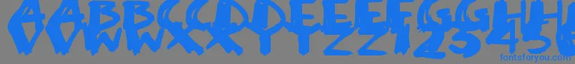 SuperSketch Font – Blue Fonts on Gray Background