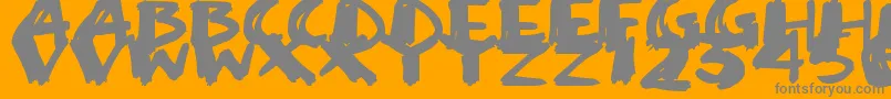 Шрифт SuperSketch – серые шрифты на оранжевом фоне