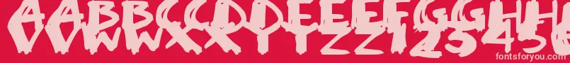 SuperSketch Font – Pink Fonts on Red Background