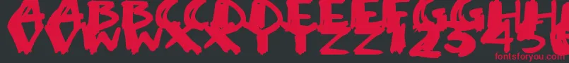 SuperSketch Font – Red Fonts on Black Background