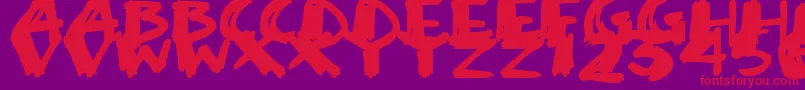 Шрифт SuperSketch – красные шрифты на фиолетовом фоне