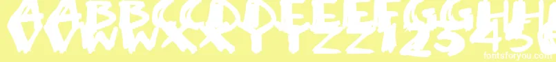 SuperSketch Font – White Fonts on Yellow Background