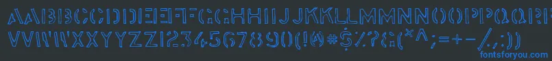 Stockstill Font – Blue Fonts on Black Background