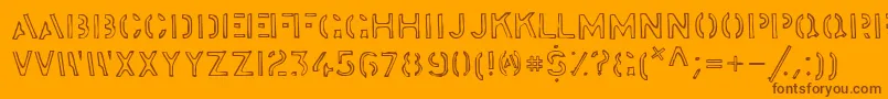 Stockstill Font – Brown Fonts on Orange Background