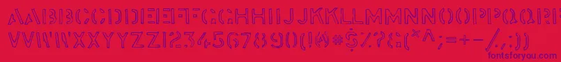 Stockstill Font – Purple Fonts on Red Background