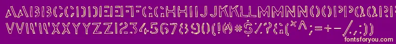 Stockstill Font – Yellow Fonts on Purple Background