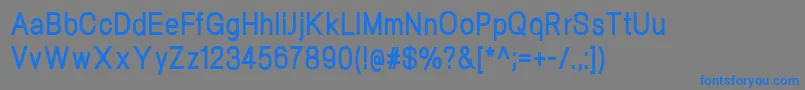フォントNeogramBoldcnd – 灰色の背景に青い文字