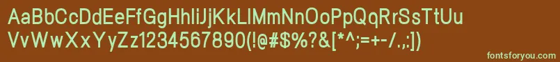 Fonte NeogramBoldcnd – fontes verdes em um fundo marrom