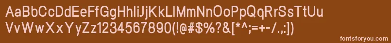 フォントNeogramBoldcnd – 茶色の背景にピンクのフォント