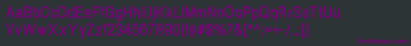 Czcionka NeogramBoldcnd – fioletowe czcionki na czarnym tle