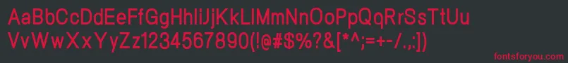 Шрифт NeogramBoldcnd – красные шрифты на чёрном фоне