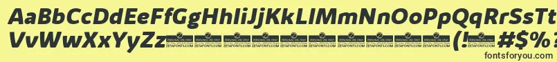 KabrioAlternateExtraboldItalicTrial Font – Black Fonts on Yellow Background