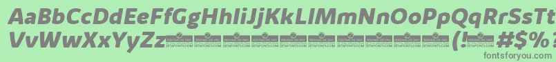 KabrioAlternateExtraboldItalicTrial Font – Gray Fonts on Green Background