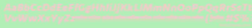 KabrioAlternateExtraboldItalicTrial Font – Pink Fonts on Green Background