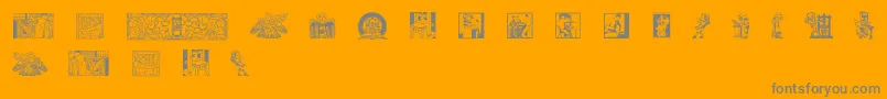 Police Typographytribute – polices grises sur fond orange