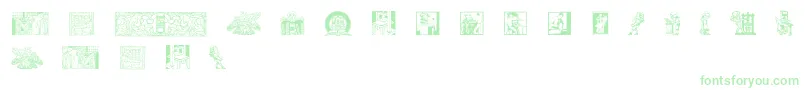 Typographytribute-Schriftart – Grüne Schriften