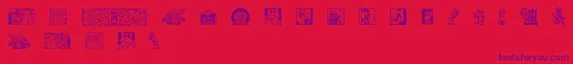 Typographytribute Font – Purple Fonts on Red Background