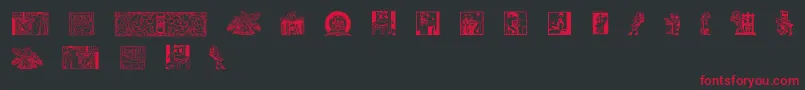 Typographytribute Font – Red Fonts on Black Background