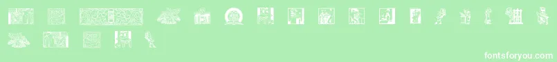 Police Typographytribute – polices blanches sur fond vert