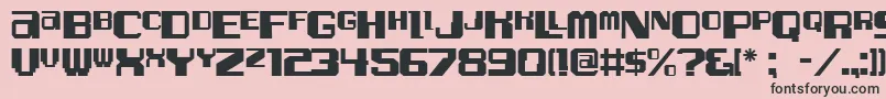 AlphaTestJl Font – Black Fonts on Pink Background