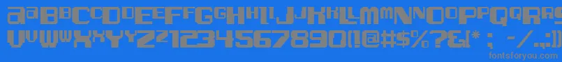 フォントAlphaTestJl – 青い背景に灰色の文字