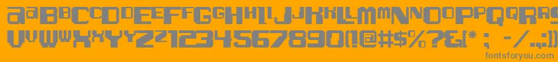 AlphaTestJl Font – Gray Fonts on Orange Background