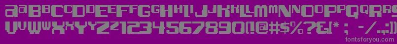 フォントAlphaTestJl – 紫の背景に灰色の文字