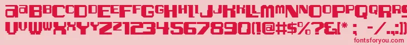 AlphaTestJl Font – Red Fonts on Pink Background