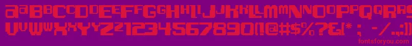 フォントAlphaTestJl – 紫の背景に赤い文字