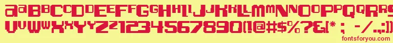 AlphaTestJl Font – Red Fonts on Yellow Background