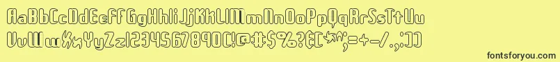 Unxgalo Font – Black Fonts on Yellow Background
