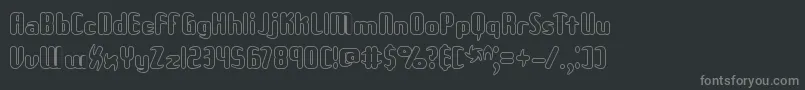 Unxgalo Font – Gray Fonts on Black Background